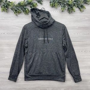 American Eagle Sweatshirt Mens XS Gray Active Hoodie Pullover Stretch Hooded